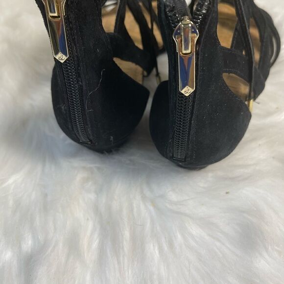 Sam Edelman Dawson leather suede black gladiator lace up straps sandals … - Picture 7 of 8
